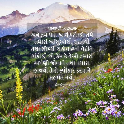 Picture 04 - માલાખી 2:13 GUJIRV - અને તમે પણ આવું કરો - Bible Verse Picture