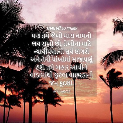 Picture 04 - માલાખી 4:2 GUJIRV - પણ તમે જેઓ મારા - Bible Verse Picture