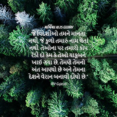 Picture 04 - યર્મિયા 10:25 GUJIRV - જે વિદેશીઓ તમને - Bible Verse Picture