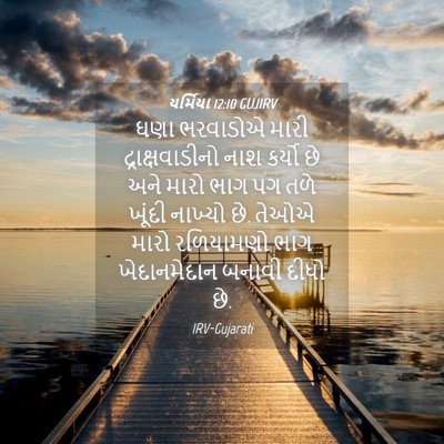 Picture 04 - યર્મિયા 12:10 GUJIRV - ઘણા ભરવાડોએ મારી - Bible Verse Picture