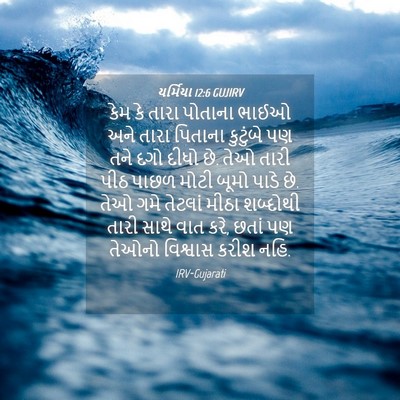 Picture 04 - યર્મિયા 12:6 GUJIRV - કેમ કે તારા પોતાના - Bible Verse Picture