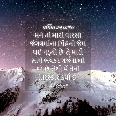 Picture 04 - યર્મિયા 12:8 GUJIRV - મને તો મારો વારસો - Bible Verse Picture