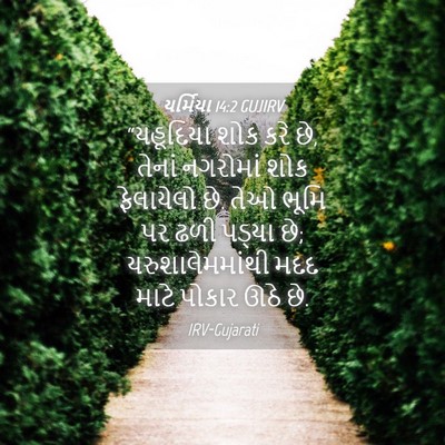 Picture 04 - યર્મિયા 14:2 GUJIRV - “યહૂદિયા શોક કરે - Bible Verse Picture