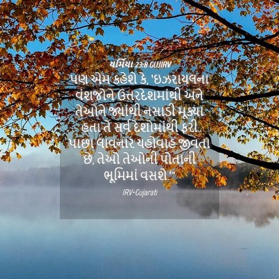 Picture 04 - યર્મિયા 23:8 GUJIRV - પણ એમ કહેશે કે, - Bible Verse Picture