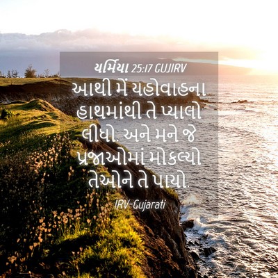 Picture 04 - યર્મિયા 25:17 GUJIRV - આથી મેં યહોવાહના - Bible Verse Picture