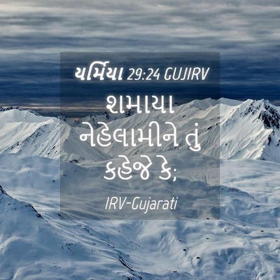 Picture 04 - યર્મિયા 29:24 GUJIRV - શમાયા નેહેલામીને - Bible Verse Picture