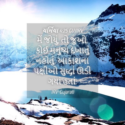Picture 04 - યર્મિયા 4:25 GUJIRV - મેં જોયું, તો જુઓ, - Bible Verse Picture