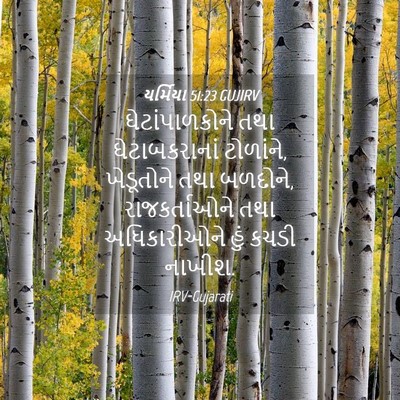 Picture 04 - યર્મિયા 51:23 GUJIRV - ઘેટાંપાળકોને તથા - Bible Verse Picture
