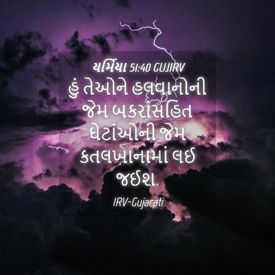Picture 04 - યર્મિયા 51:40 GUJIRV - હું તેઓને - Bible Verse Picture