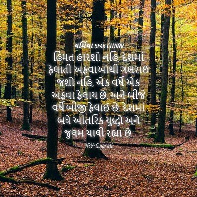 Picture 04 - યર્મિયા 51:46 GUJIRV - હિંમત હારશો નહિ, - Bible Verse Picture