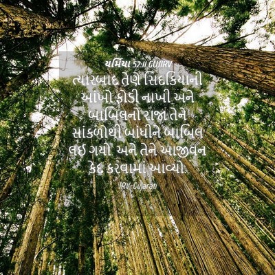 Picture 04 - યર્મિયા 52:11 GUJIRV - ત્યારબાદ તેણે - Bible Verse Picture