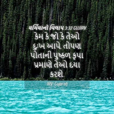 Picture 04 - યર્મિયાનો વિલાપ 3:32 GUJIRV - કેમ કે જો કે તેઓ - Bible Verse Picture
