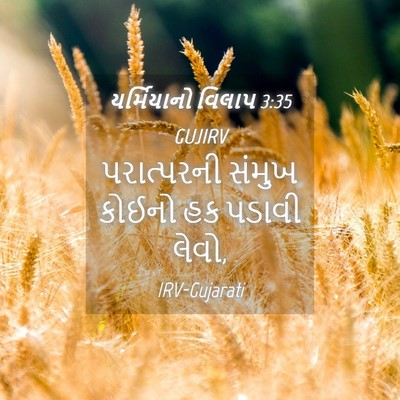 Picture 04 - યર્મિયાનો વિલાપ 3:35 GUJIRV - પરાત્પરની સંમુખ - Bible Verse Picture