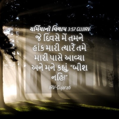 Picture 04 - યર્મિયાનો વિલાપ 3:57 GUJIRV - જે દિવસે મેં તમને - Bible Verse Picture