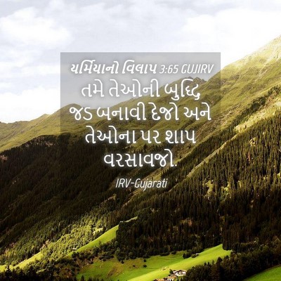 Picture 04 - યર્મિયાનો વિલાપ 3:65 GUJIRV - તમે તેઓની બુદ્ધિ - Bible Verse Picture