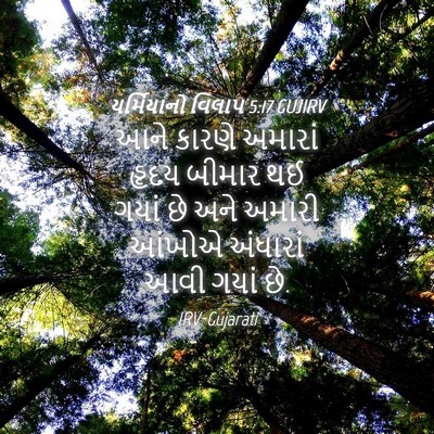 Picture 04 - યર્મિયાનો વિલાપ 5:17 GUJIRV - આને કારણે અમારાં - Bible Verse Picture