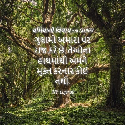 Picture 04 - યર્મિયાનો વિલાપ 5:8 GUJIRV - ગુલામો અમારા પર - Bible Verse Picture