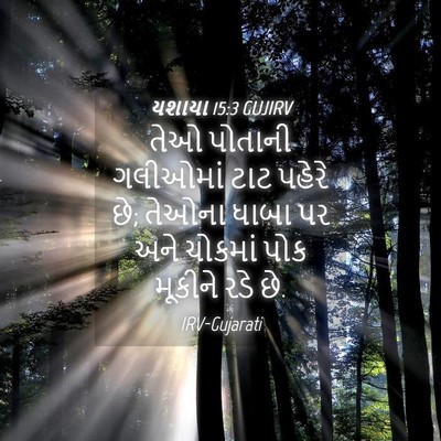 Picture 04 - યશાયા 15:3 GUJIRV - તેઓ પોતાની - Bible Verse Picture