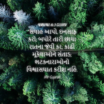 Picture 04 - યશાયા 16:3 GUJIRV - “સલાહ આપો, ઇનસાફ - Bible Verse Picture