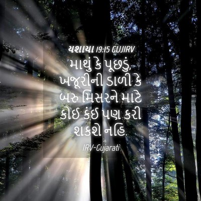Picture 04 - યશાયા 19:15 GUJIRV - માથું કે પૂછડું, - Bible Verse Picture