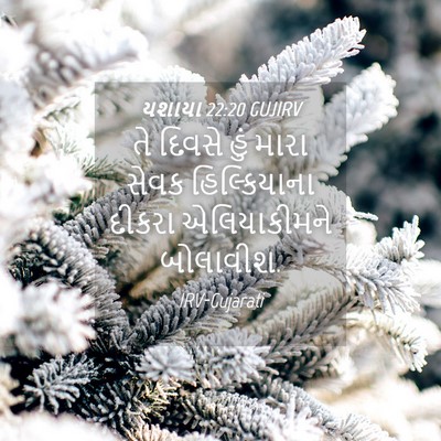 Picture 04 - યશાયા 22:20 GUJIRV - તે દિવસે હું મારા - Bible Verse Picture