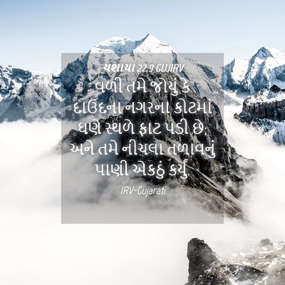 Picture 04 - યશાયા 22:9 GUJIRV - વળી તમે જોયું કે - Bible Verse Picture
