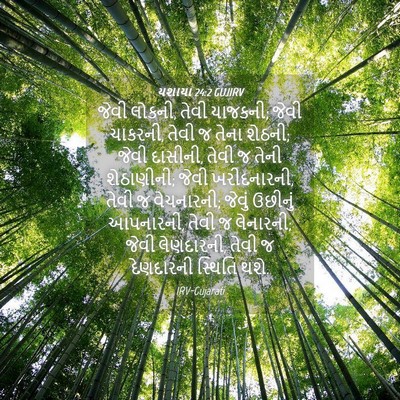 Picture 04 - યશાયા 24:2 GUJIRV - જેવી લોકની, તેવી - Bible Verse Picture