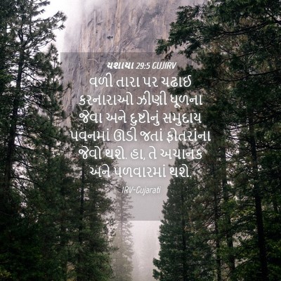 Picture 04 - યશાયા 29:5 GUJIRV - વળી તારા પર ચઢાઈ - Bible Verse Picture