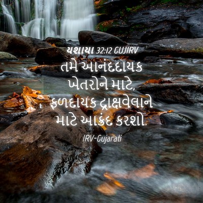 Picture 04 - યશાયા 32:12 GUJIRV - તમે આનંદદાયક - Bible Verse Picture