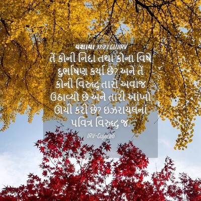 Picture 04 - યશાયા 37:23 GUJIRV - તેં કોની નિંદા તથા - Bible Verse Picture