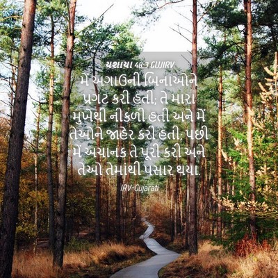 Picture 04 - યશાયા 48:3 GUJIRV - મેં અગાઉની - Bible Verse Picture