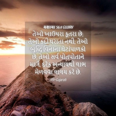 Picture 04 - યશાયા 56:11 GUJIRV - તેઓ ખાઉધરા કૂતરા - Bible Verse Picture
