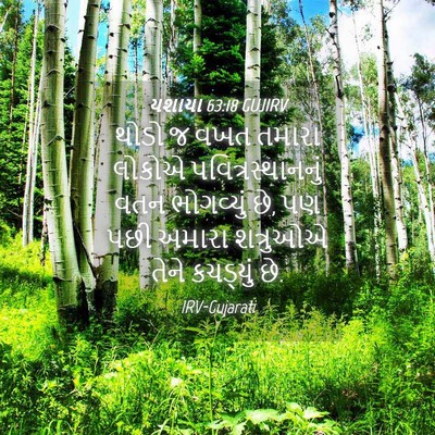Picture 04 - યશાયા 63:18 GUJIRV - થોડો જ વખત તમારા - Bible Verse Picture