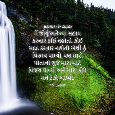 Picture 04 - યશાયા 63:5 GUJIRV - મેં જોયું અને - Bible Verse Picture
