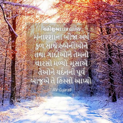Picture 04 - યહોશુઆ 13:8 GUJIRV - મનાશ્શાના બીજા - Bible Verse Picture
