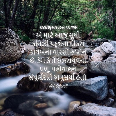 Picture 04 - યહોશુઆ 14:14 GUJIRV - એ માટે આજ સુધી - Bible Verse Picture