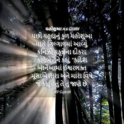 Picture 04 - યહોશુઆ 14:6 GUJIRV - પછી યહૂદાનું કુળ - Bible Verse Picture