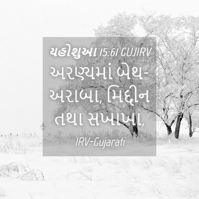 Picture 04 - યહોશુઆ 15:61 GUJIRV - અરણ્યમાં - Bible Verse Picture