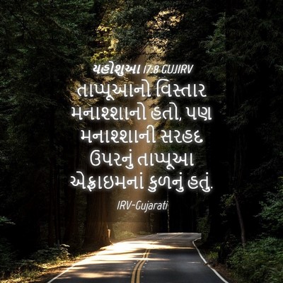 Picture 04 - યહોશુઆ 17:8 GUJIRV - તાપ્પૂઆનો વિસ્તાર - Bible Verse Picture