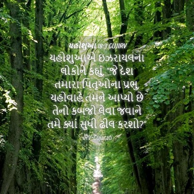 Picture 04 - યહોશુઆ 18:3 GUJIRV - યહોશુઆએ ઇઝરાયલના - Bible Verse Picture
