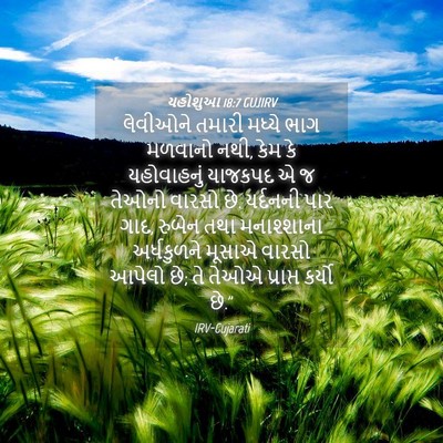 Picture 04 - યહોશુઆ 18:7 GUJIRV - લેવીઓને તમારી - Bible Verse Picture