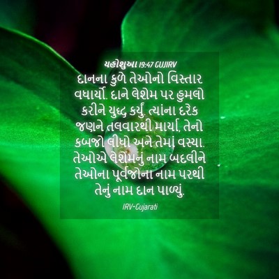 Picture 04 - યહોશુઆ 19:47 GUJIRV - દાનના કુળે તેઓનો - Bible Verse Picture