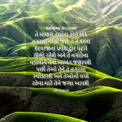 Picture 04 - યહોશુઆ 20:4 GUJIRV - તે માણસ તેમાંના - Bible Verse Picture
