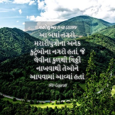 Picture 04 - યહોશુઆ 21:40 GUJIRV - આ બધાં નગરો, - Bible Verse Picture