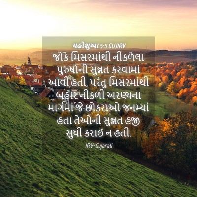 Picture 04 - યહોશુઆ 5:5 GUJIRV - જોકે મિસરમાંથી - Bible Verse Picture