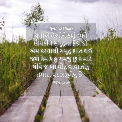 Picture 04 - યૂના 1:12 GUJIRV - યૂનાએ તેઓને - Bible Verse Picture