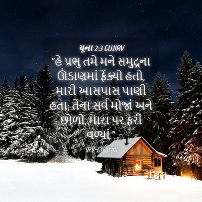 Picture 04 - યૂના 2:3 GUJIRV - “હે પ્રભુ તમે મને - Bible Verse Picture