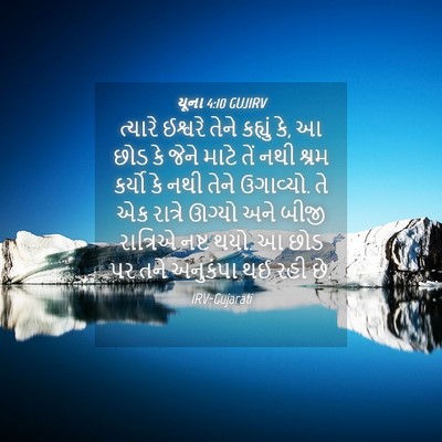 Picture 04 - યૂના 4:10 GUJIRV - ત્યારે ઈશ્વરે - Bible Verse Picture