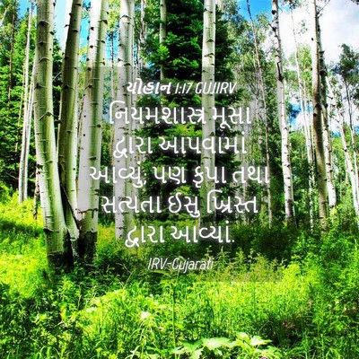 Picture 04 - યોહાન 1:17 GUJIRV - નિયમશાસ્ત્ર મૂસા - Bible Verse Picture