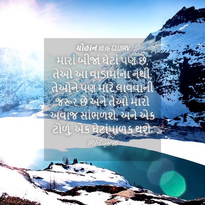 Picture 04 - યોહાન 10:16 GUJIRV - મારાં બીજાં ઘેટાં - Bible Verse Picture